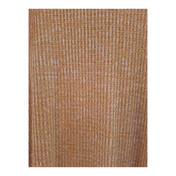 Anthropologie Waffle Thermal Knit Tunic Mustard Gold Saturday Sunday Small - Picture 5 of 12